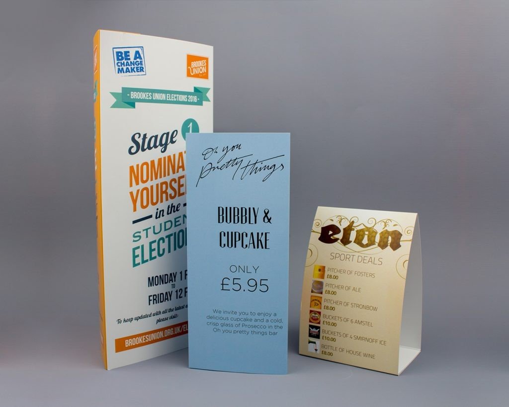 Table Tents PrintingNewcastle 1